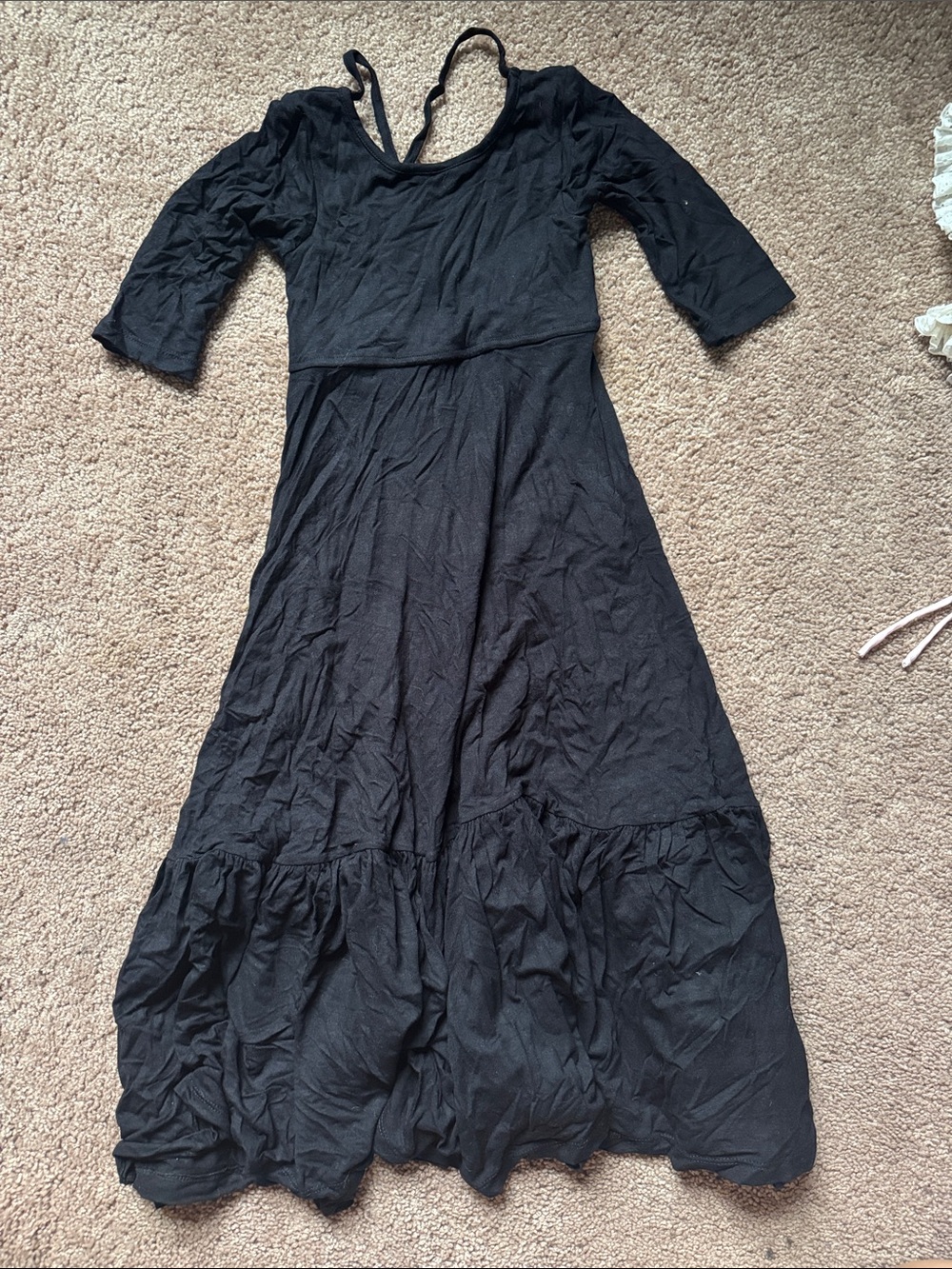 Well Dressed Wolf - Omi Jo - Black Maxi Dress with Scoop Neck